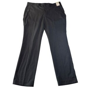 Nordstrom Rack Dress Pants Dark Gray Flat Front Men's Size 38Wx32L Preppy